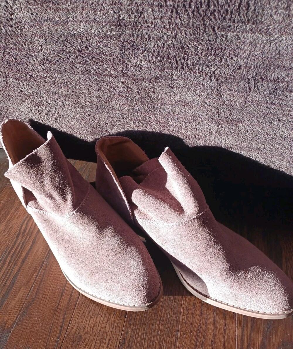 Lucky Brand LK Breah Suede Ankle Booties Brown Women's Size 8